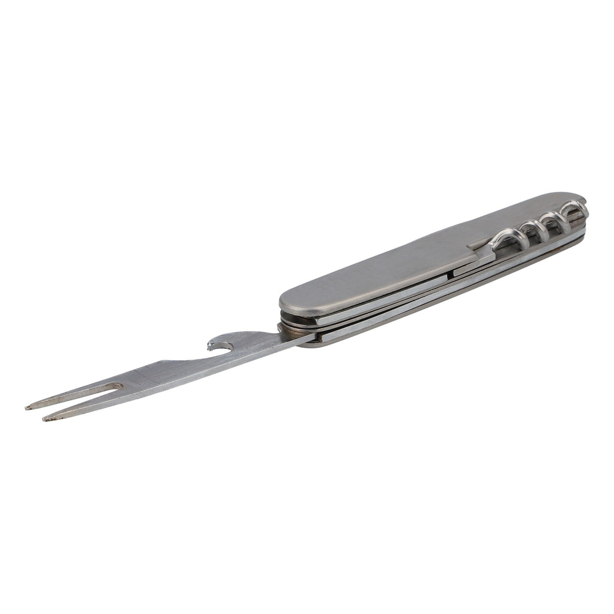 Ahornberger Bier Taschenmesser mit Gabel Korkenzieher Edelstahl Outdoormesser – Ansicht 3
