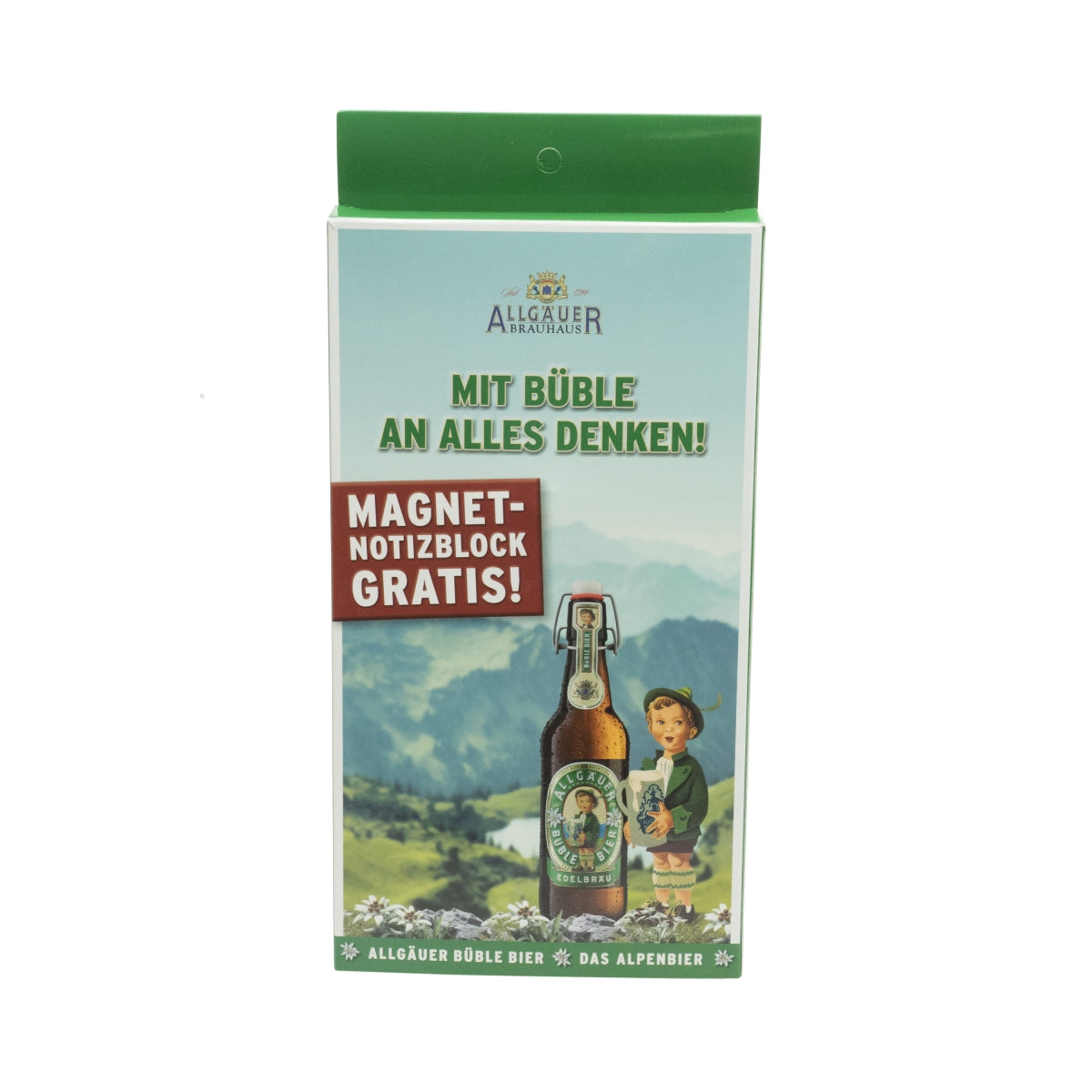 Algäuer Büble Bier Magnet Notizblock Papier Stift Einkauf Bar Küche Helfer Holz – Ansicht 2