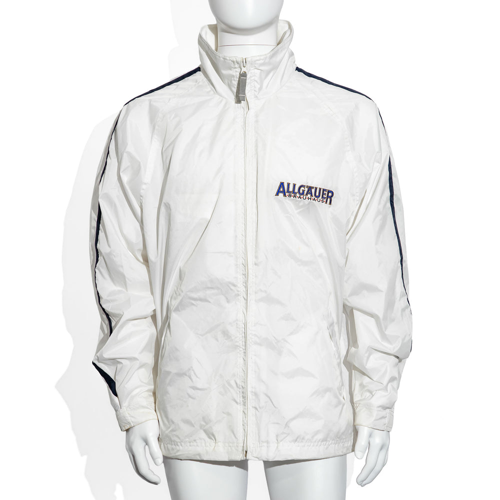 Allgäuer Brauhaus Bier Glas Gr,L Polyester Regenjacke weiß Jacke Gr.L