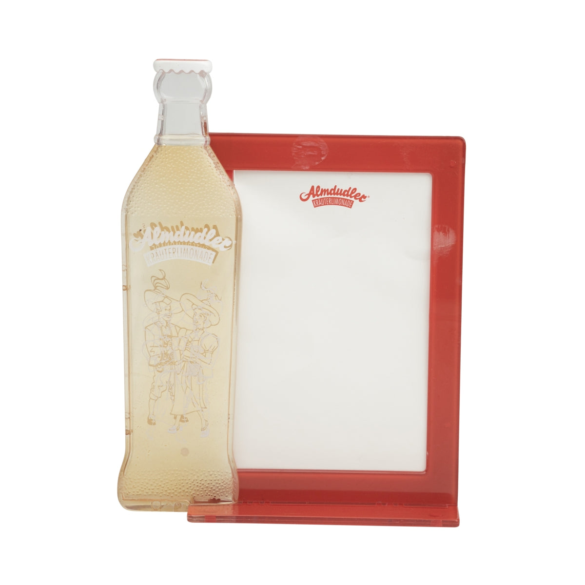 Almdudler Limonade Tischaufsteller A6 15x20cm Bar Deko Menu Karten Halter Logo