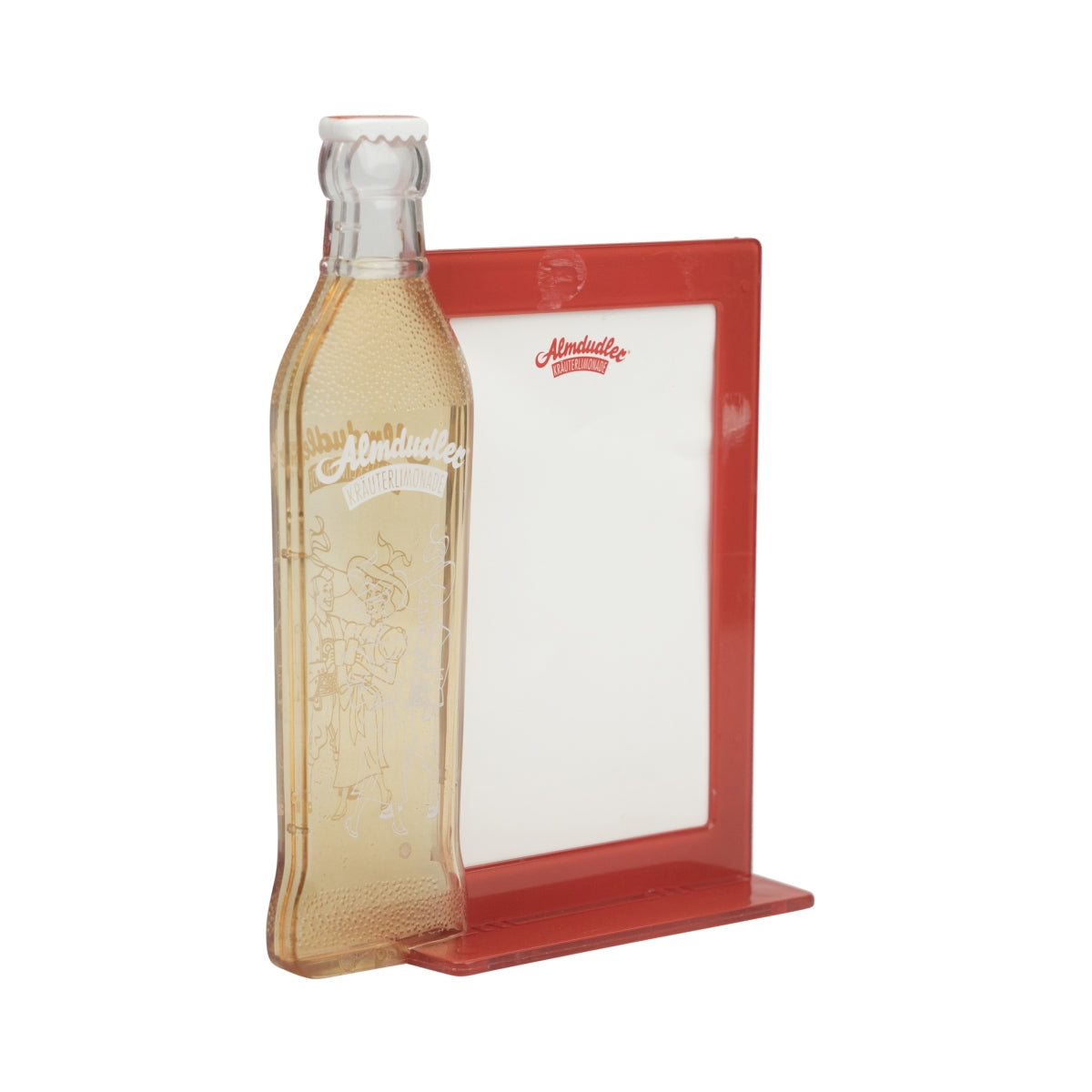Almdudler Limonade Tischaufsteller A6 15x20cm Bar Deko Menu Karten Halter Logo – Ansicht 2