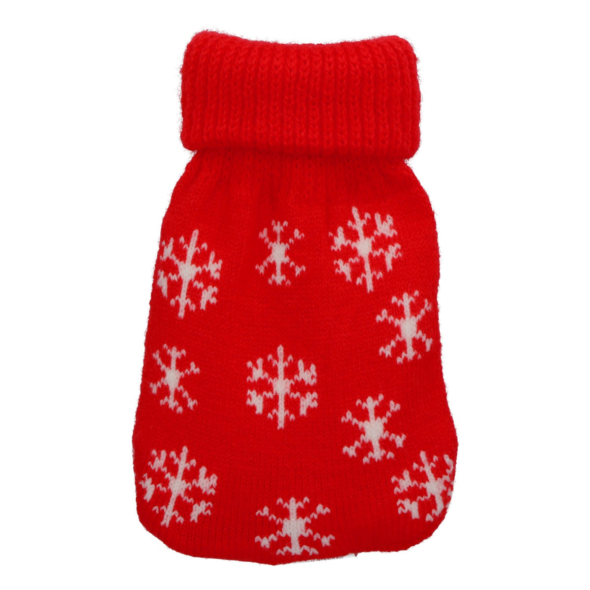 Alpenmax Rum Handwärmer rot Strickbezug Schneeflocken Taschenwärmer – Ansicht 3