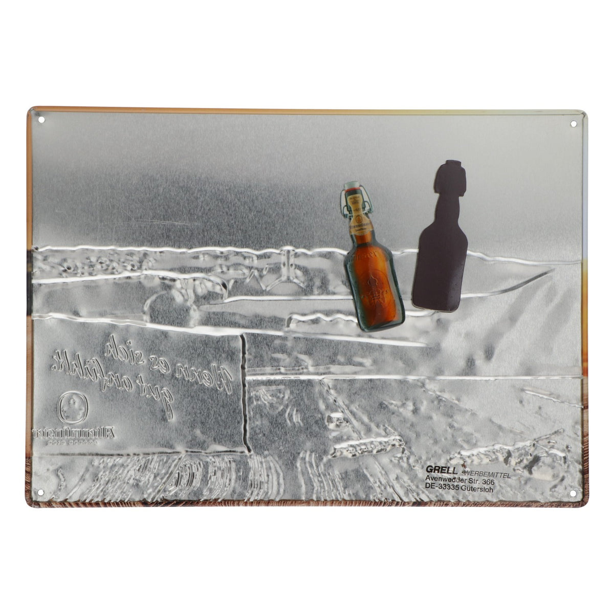 Altenmünster Bier Magnet Blechschild Werbeschild mit zwei Magneten Flaschen – Ansicht 3