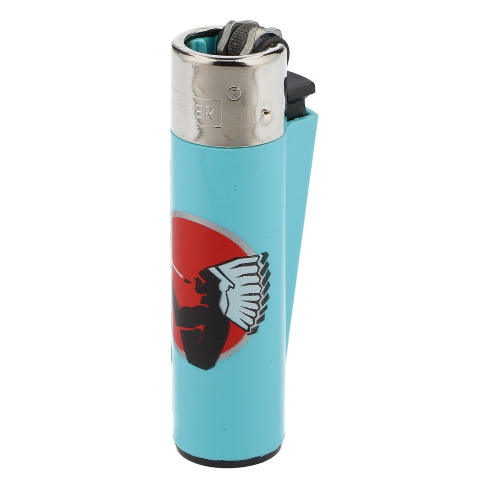 American Spirit Tabak Feuerzeug Lighter Classic Large Blau reusable Clipper