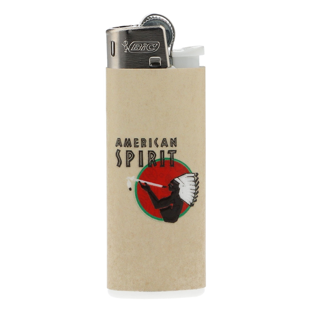 American Spirit Zigaretten Feuerzeug Lighter Tabak Mini Beige Bic – Ansicht 2
