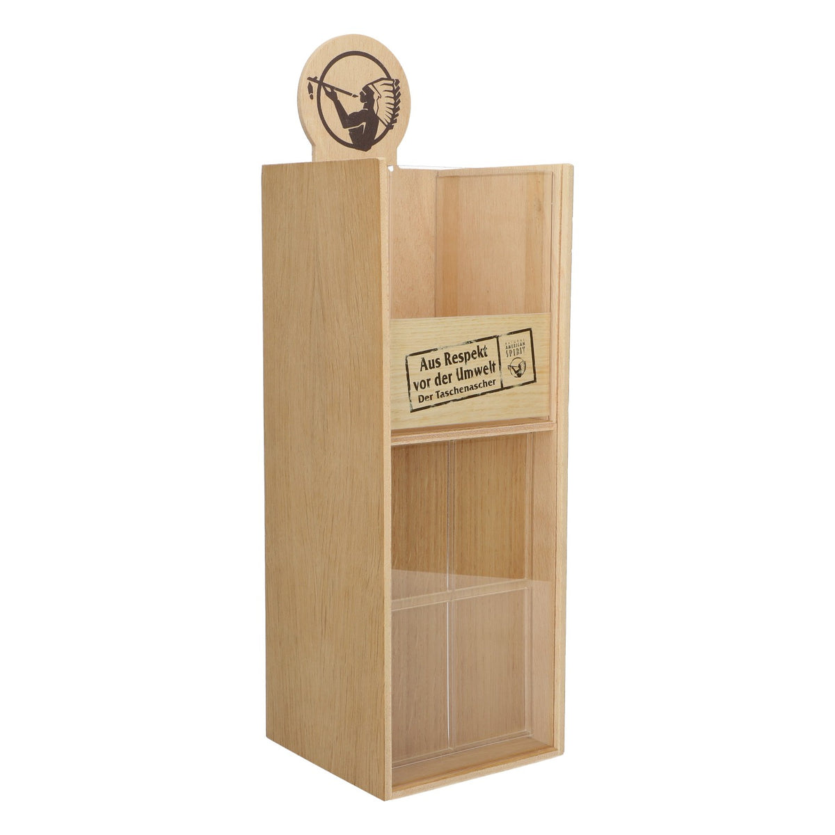 American Spirit Zigaretten Thekendisplay Aufbewahrungsbox mit Schieber Holz – Ansicht 2
