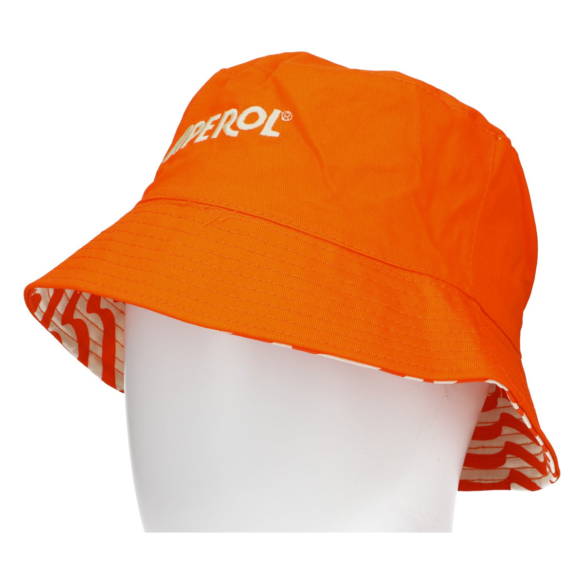 Aperol Spritz Likör Hut Mütze Wendemütze Bucket Hat Wendehut Fischerhut