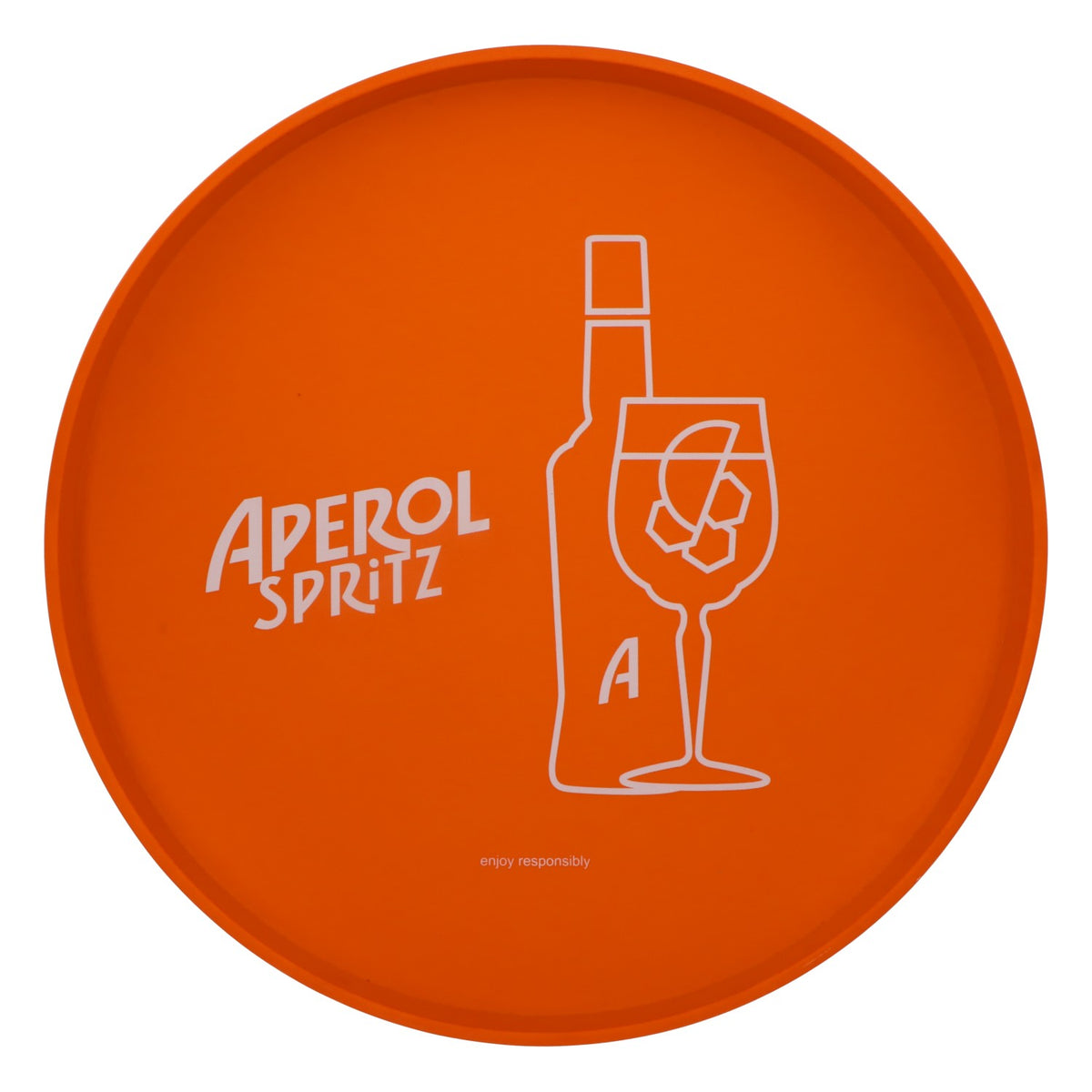 Aperol Spritz Likör Tablett Kellnertablett Serviertablett 33,5 cm Durchmesser Orange – Ansicht 2