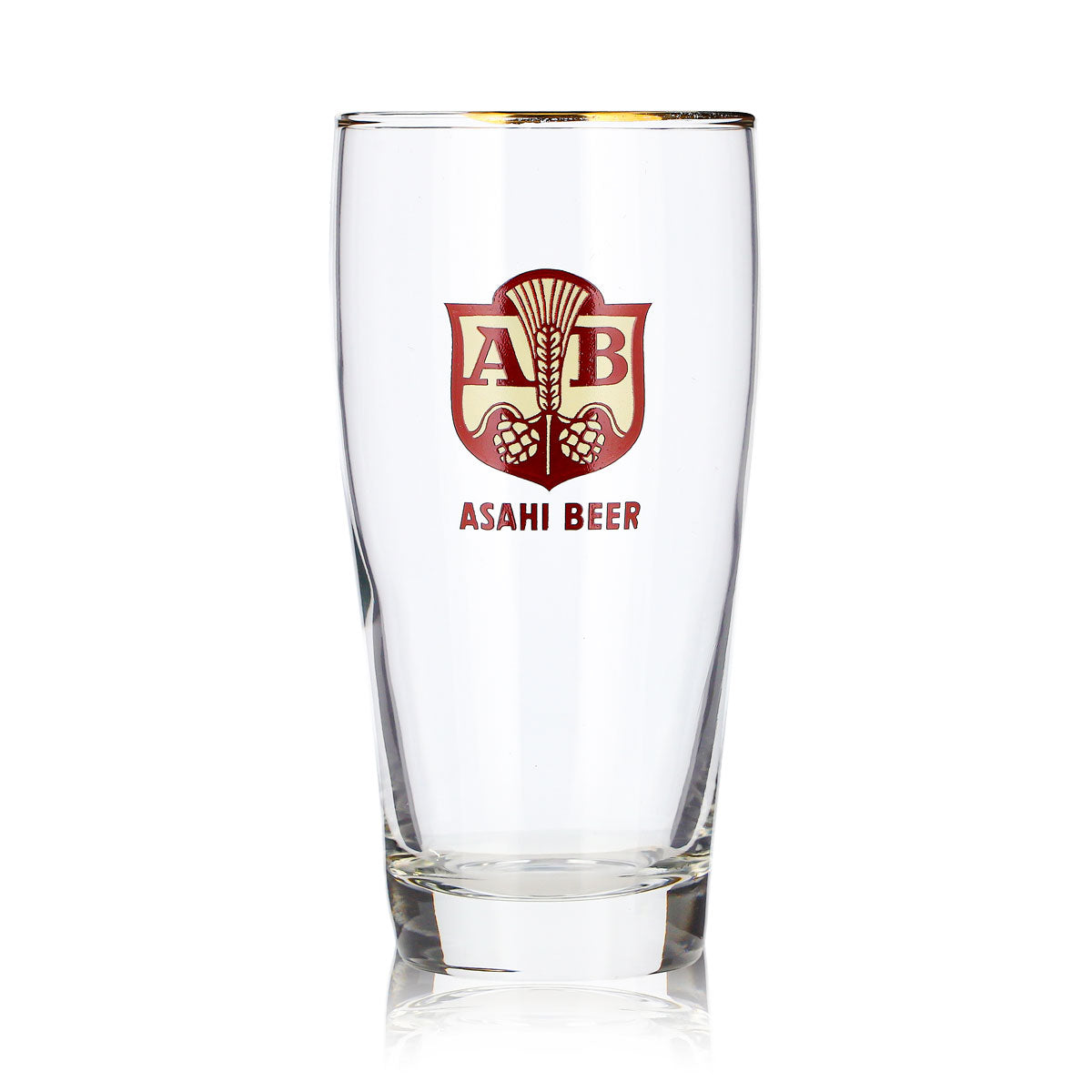 Asahi Bier Glas 0,25l Becher Goldrand Japan – Ansicht 2