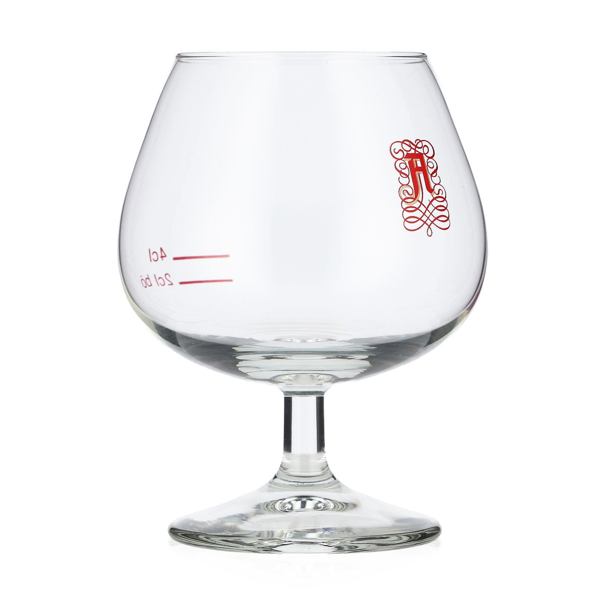 Asbach Likör Glas 0,15l Schwenker rotes Logo – Ansicht 2