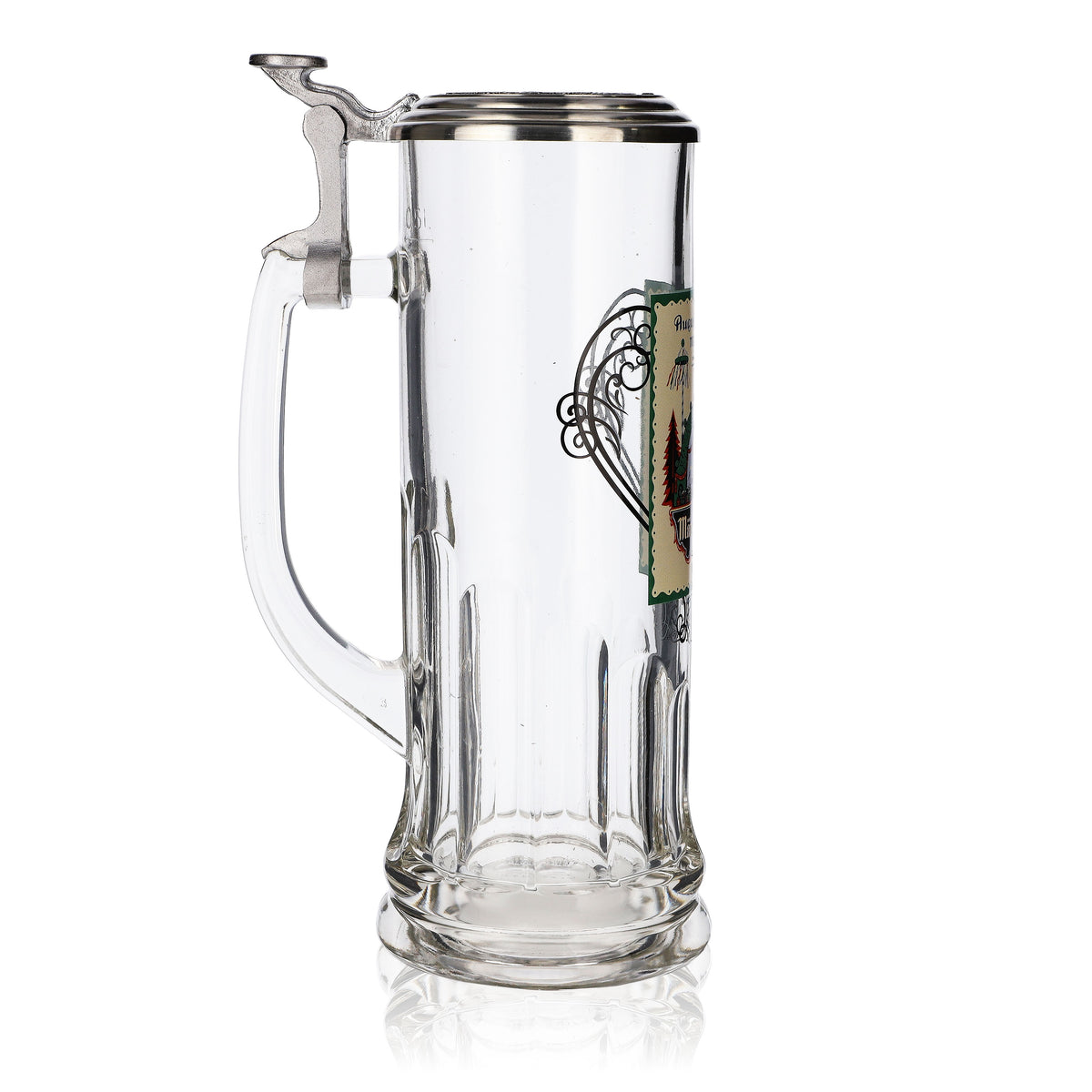 Augustiner Sammlerkrug Glas 0,59l Märzenbier Zinndeckel Humpen Seidel Liebhaber – Ansicht 3
