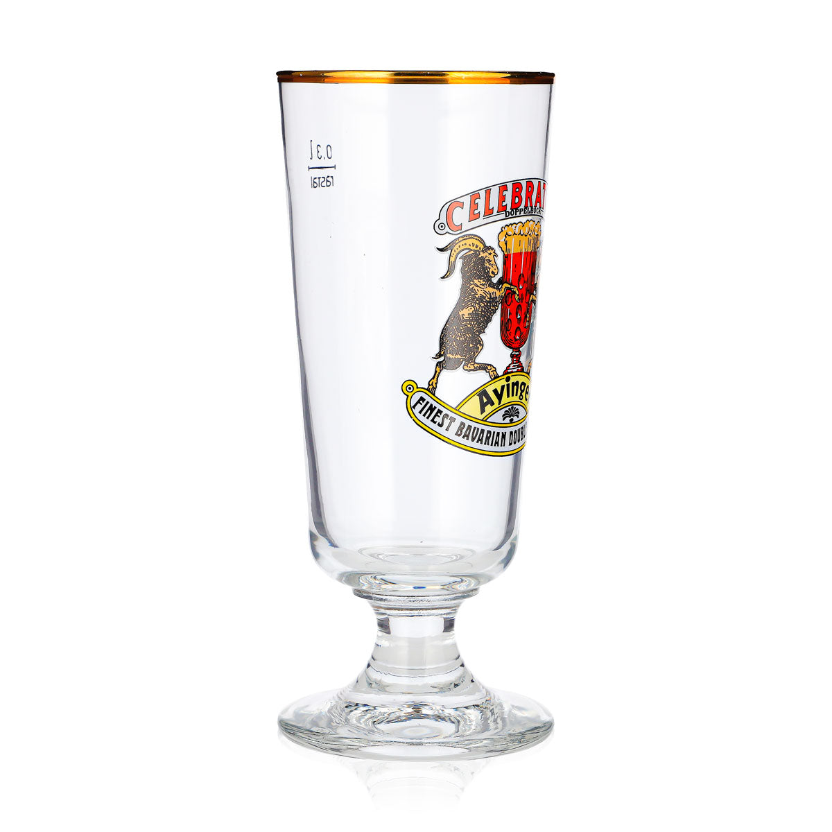 Ayinger Bier Glas 0,3l Kelch Goldrand Celebrator Rastal – Ansicht 2