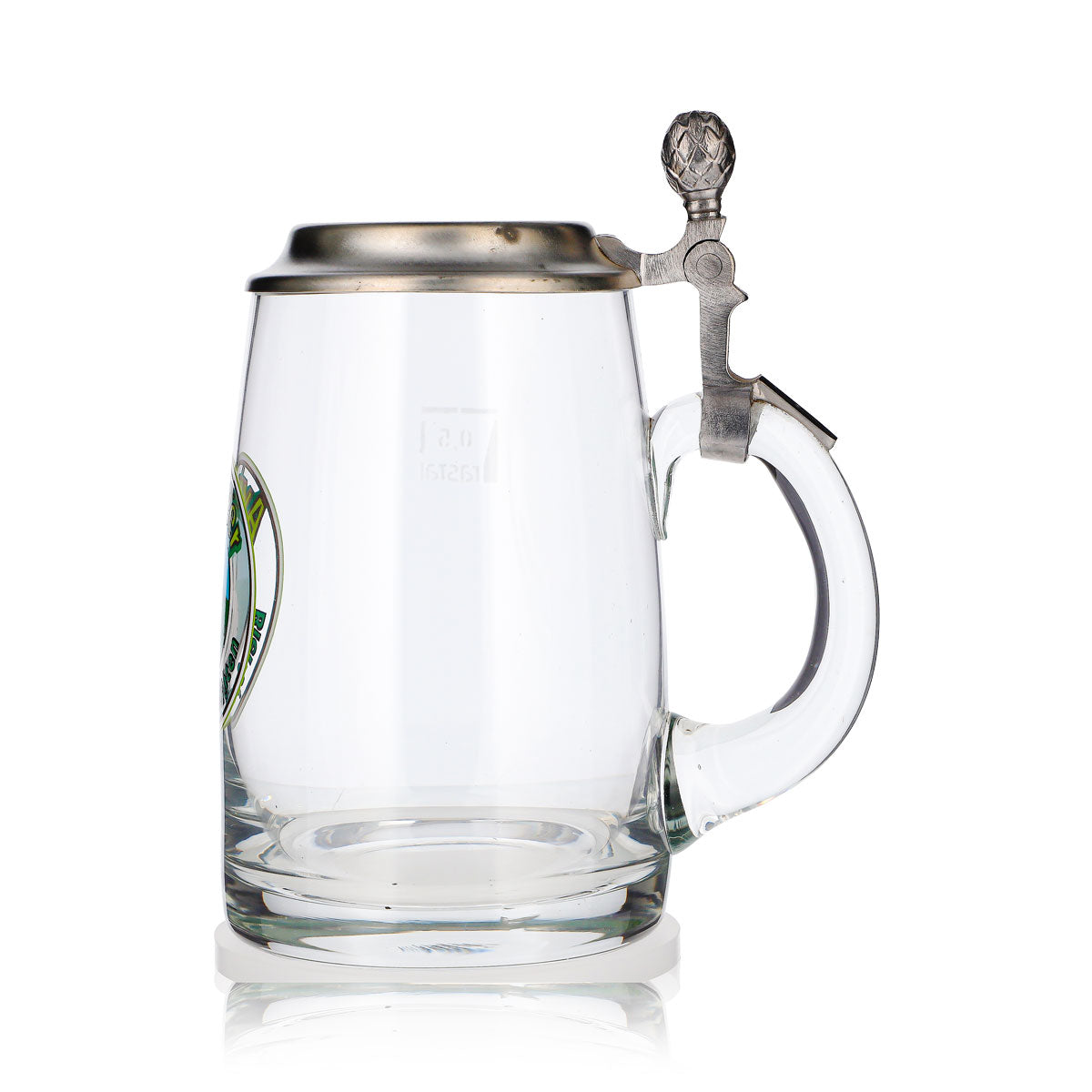 Ayinger Bier Glas Krug Bierseidel Bierhumpen 0,5l mit Zinndeckel Rastal – Ansicht 5