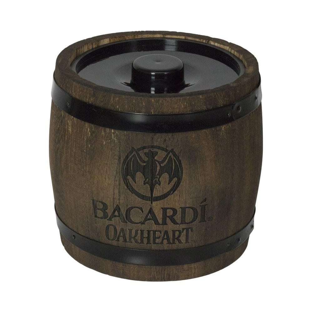 Bacardi Getränkekühler Flaschenkühler 1,5l Holzfass Oakheart Eiswürfelbehälter