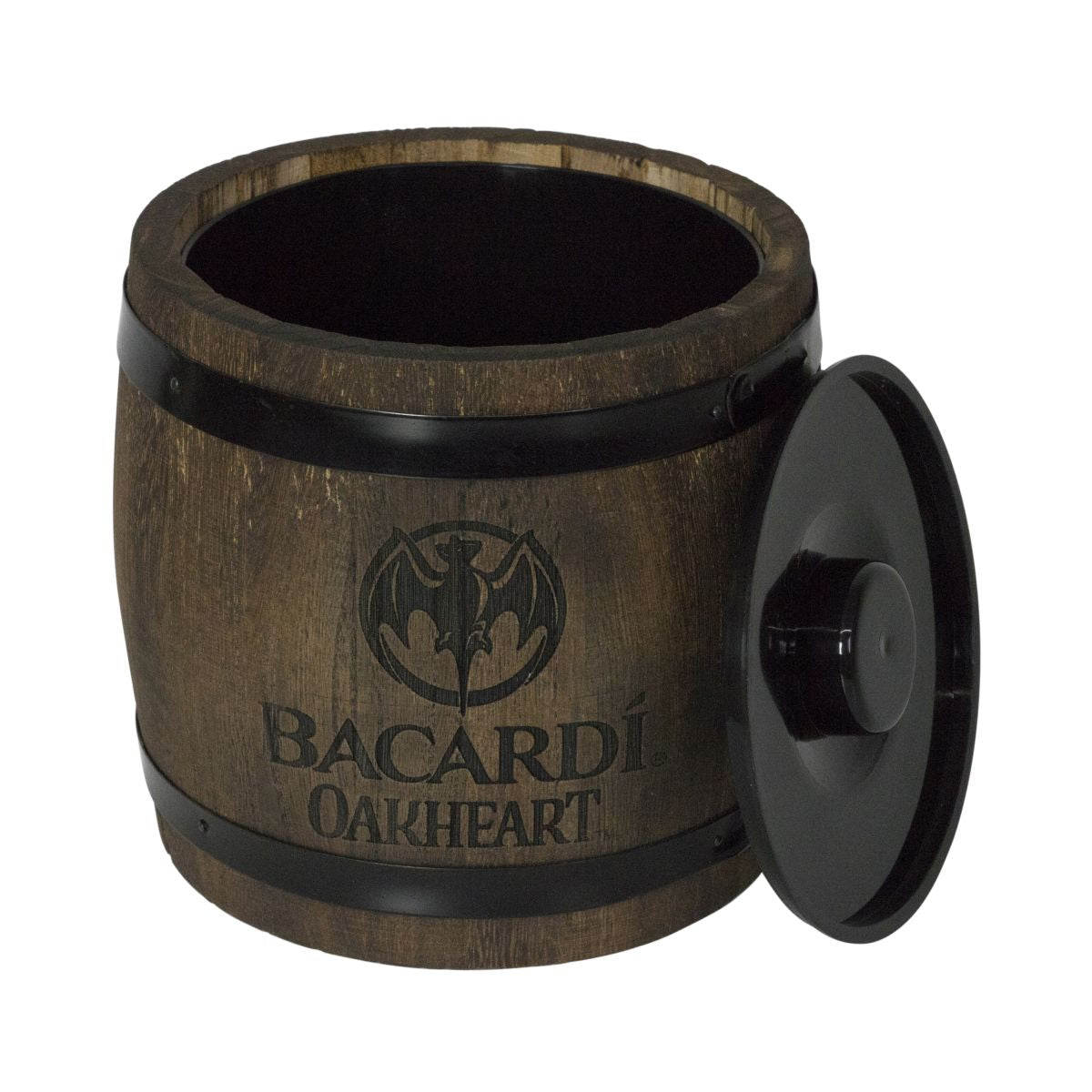 Bacardi Getränkekühler Flaschenkühler 1,5l Holzfass Oakheart Eiswürfelbehälter – Ansicht 3