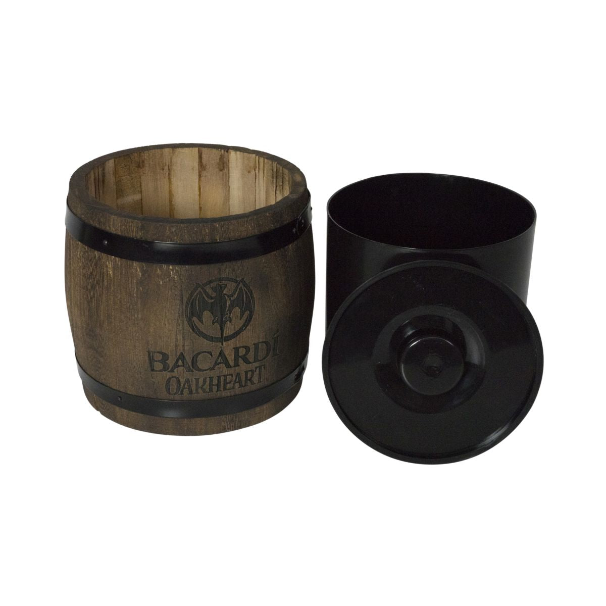 Bacardi Getränkekühler Flaschenkühler 1,5l Holzfass Oakheart Eiswürfelbehälter – Ansicht 4