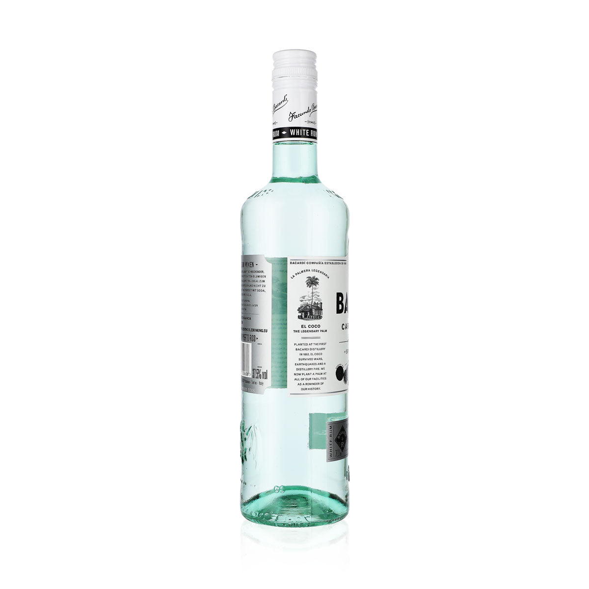 Bacardi Rum 0,7l 37,5% vol. "Carta Blanca" Flasche – Ansicht 2