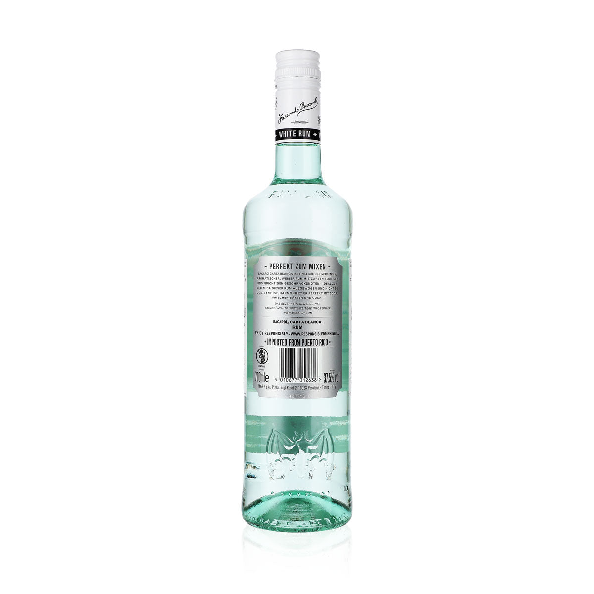 Bacardi Rum 0,7l 37,5% vol. "Carta Blanca" Flasche – Ansicht 3