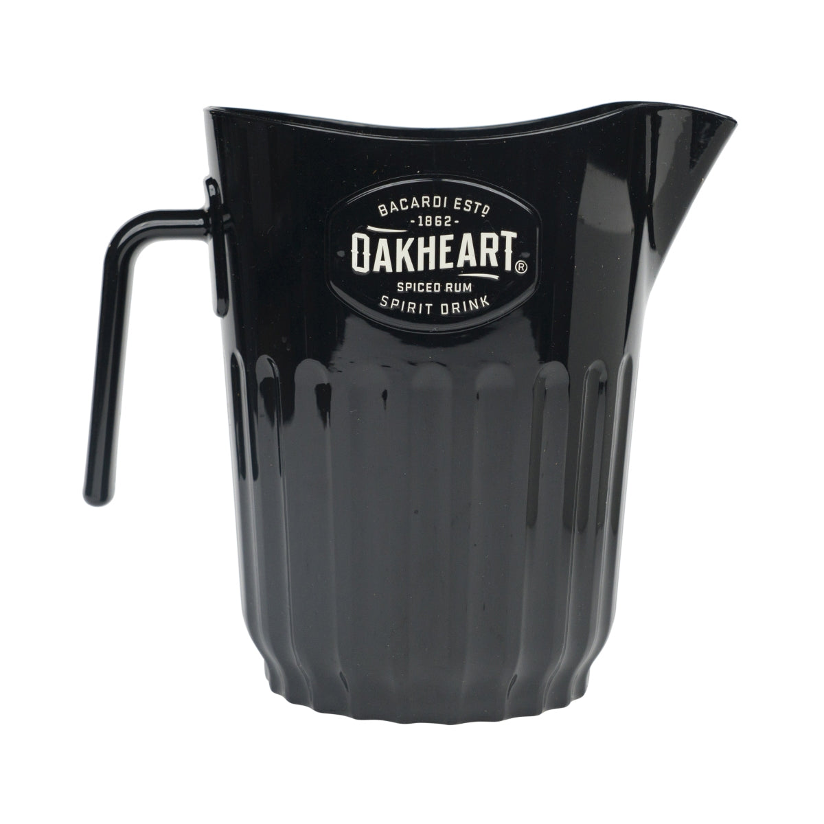 Bacardi Rum Pitcher Karaffe schwarz 2l Oakheart Kunststoff Cocktail Kanne Ausgießer – Ansicht 2