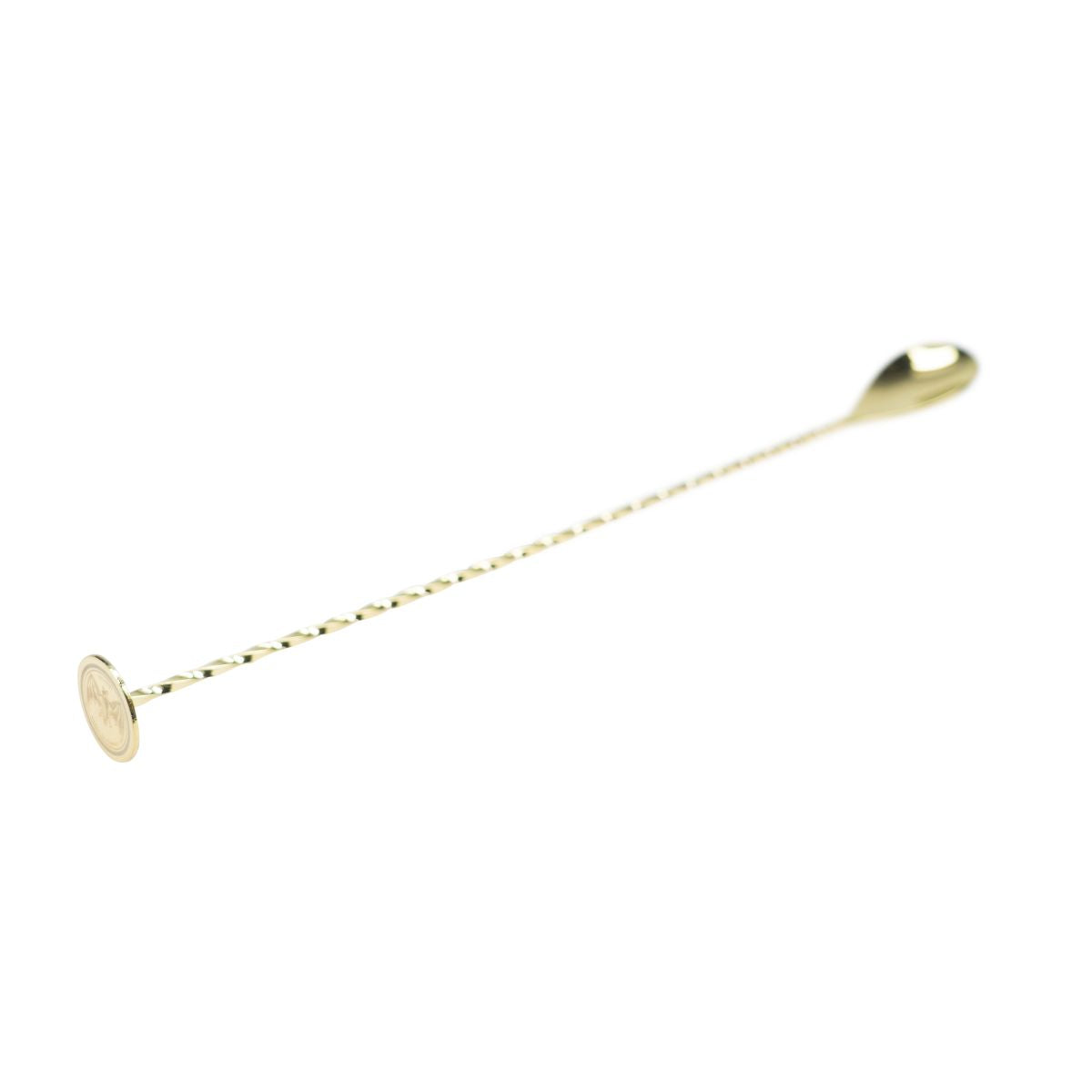 Bacardi Rum Stirrer Barlöffel Rührlöffel Mixstab Mixology Gedreht Gold Bar – Ansicht 2