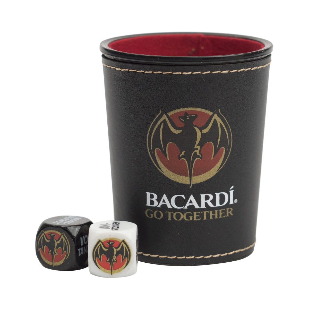 Bacardi Rum Würfel Becher Set Party Trinkspiele Wahrheit Pflicht etc. 2 Würfel