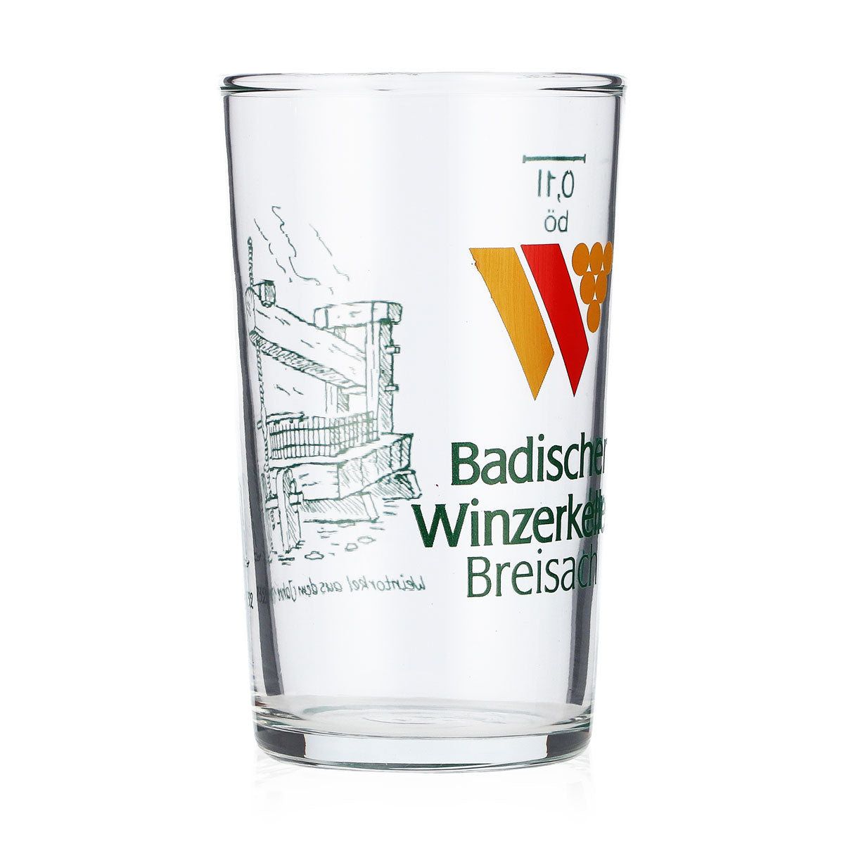 Badischer Winzerkeller Breisach Wein Glas 0,1l Weingläser Probierglas – Ansicht 2