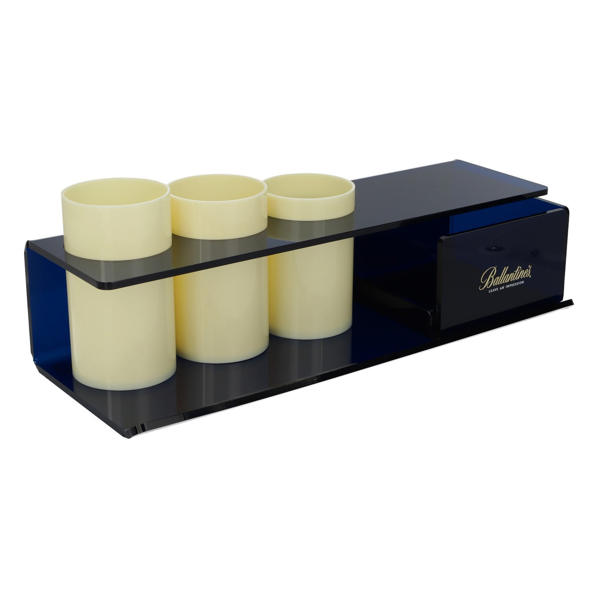 Ballantines Whiskey Barcaddy Flaschenhalter Barzubehör blau Kunststoff – Ansicht 4