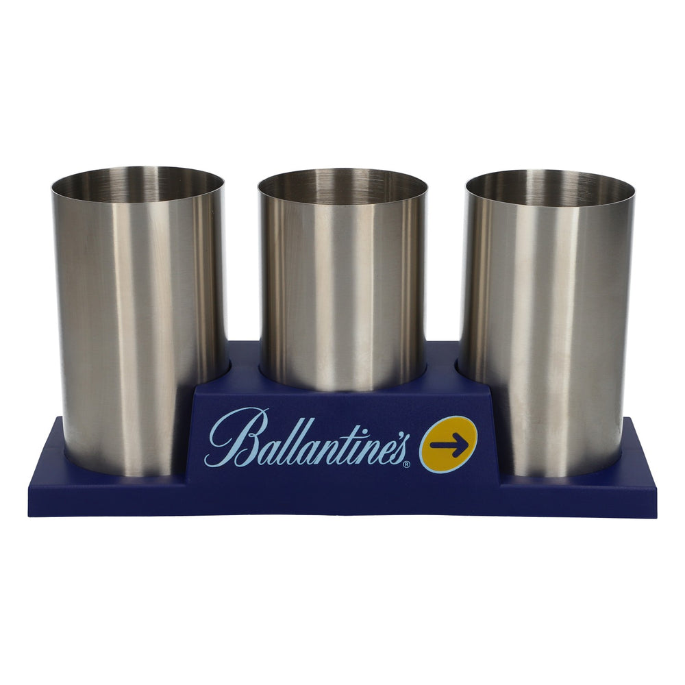 Ballantines Whiskey Tischaufsteller Flaschenhalter Bar Organizer Edelstahl