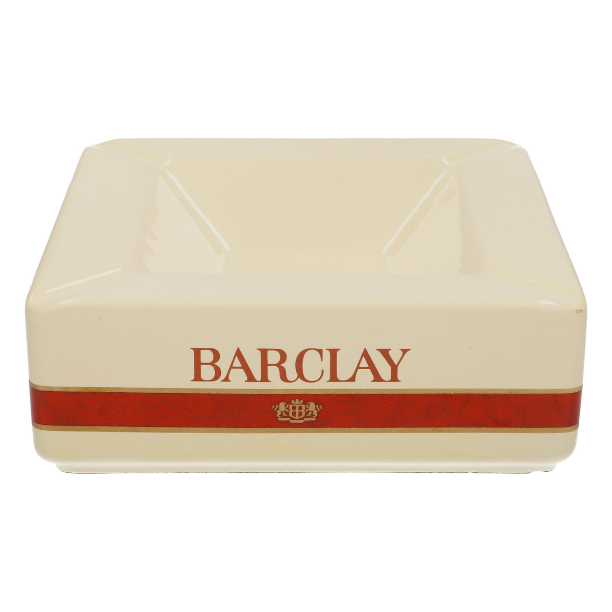 Barclay Zigaretten Keramik Aschenbecher Ashtry 80er Jahre Beige XXL 19x19cm – Ansicht 2