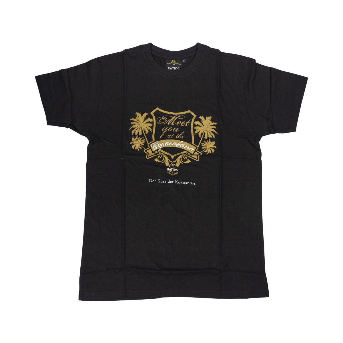 Batida de Coco T-Shirt Herren Größe M Schwarz goldenes Motiv Kleidung Merch