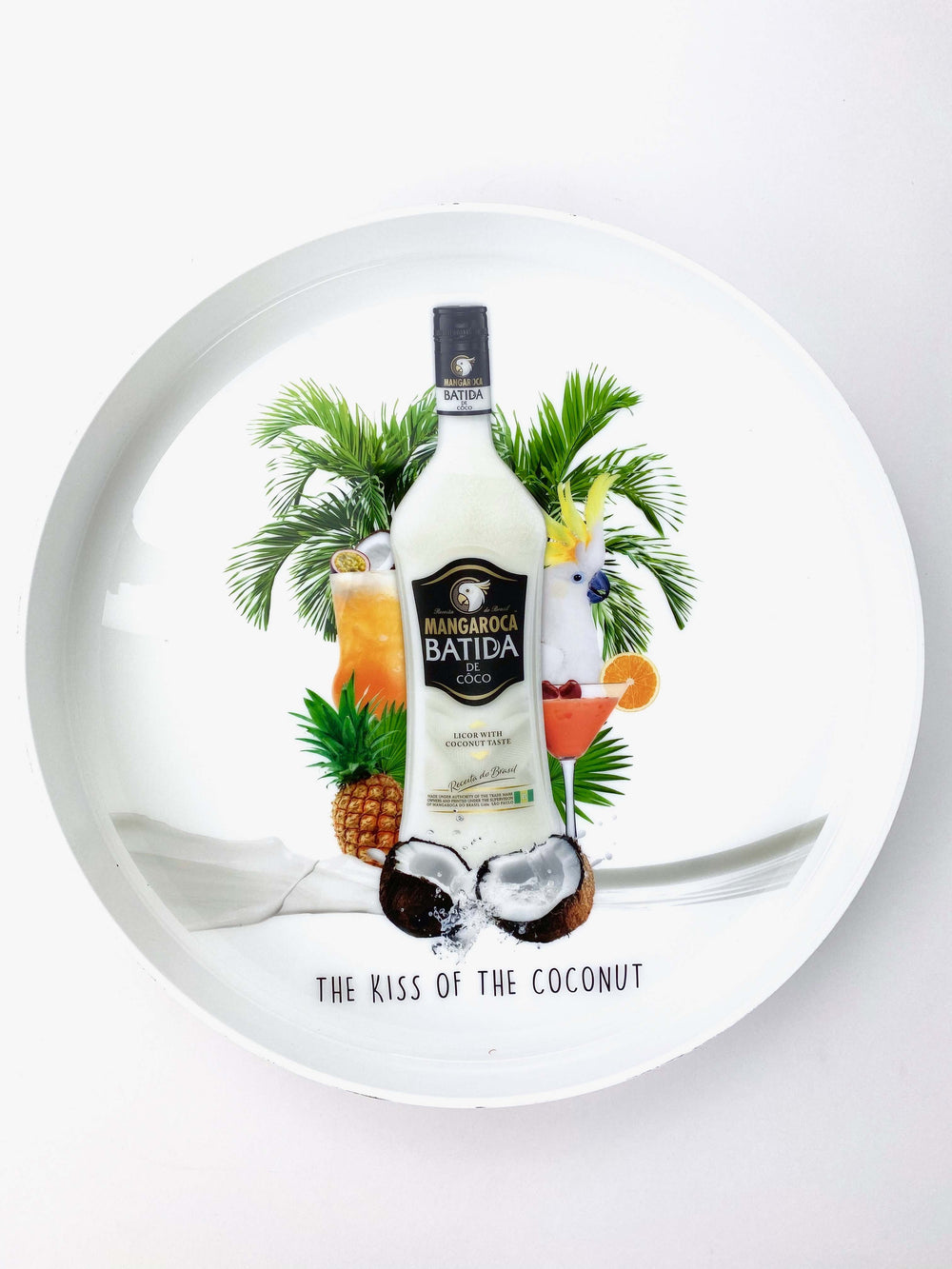 Batida de Coco Tablett Serviertablett Gastro Kellner Service Ober Bar Getränke