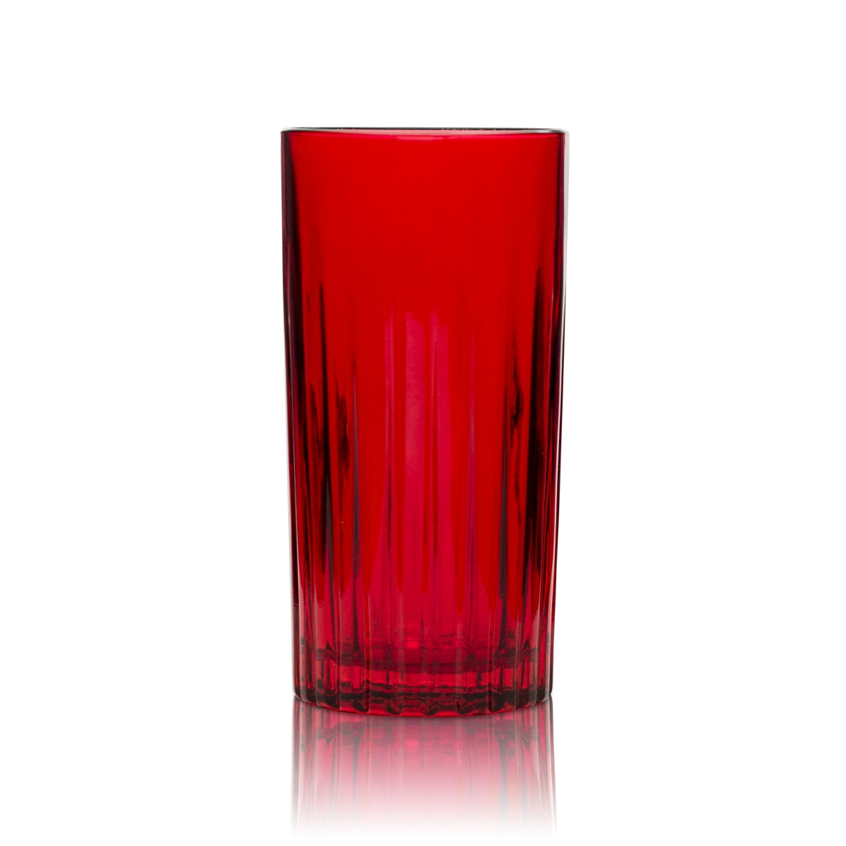 Beefeater Gin Glas 0,4l Longdrink Tonic Cocktail Gläser Rot 24 Relief Konturglas – Ansicht 2