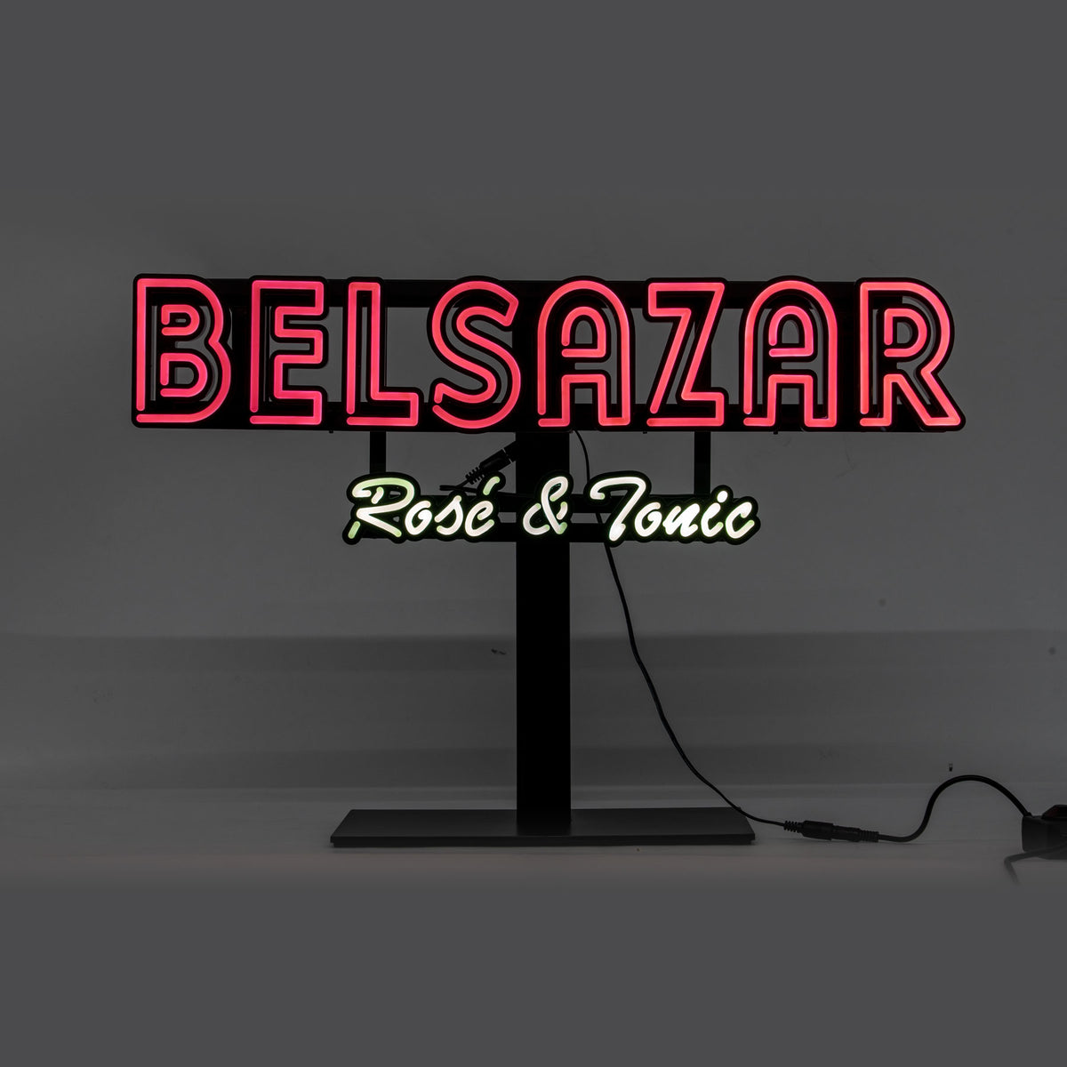 Belsazar Leuchtreklame Luminated LED Neon Wallsign Rose & Tonic Bardeko Merch