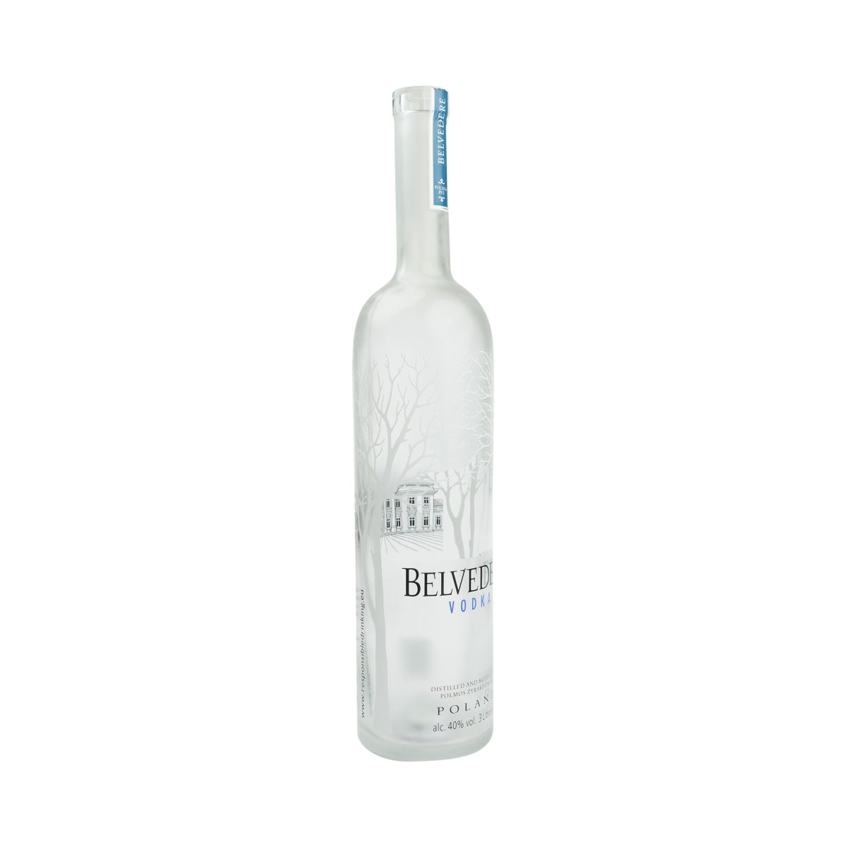 Belvedere Vodka 3l leere Flasche mit LED Deko Lampe Spardose Empty Bottle Bar – Ansicht 2