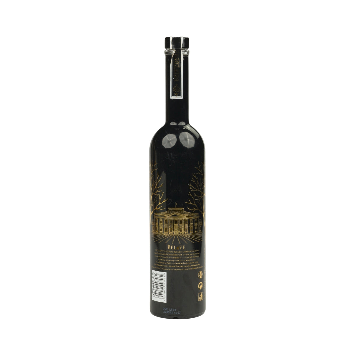 Belvedere Vodka Flasche 0,7l LEER "Unfiltered" gebraucht Deko Display EMPTY – Ansicht 3