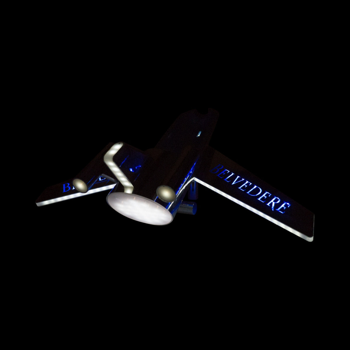 Belvedere Vodka Glorifier Flugzeug LED gebraucht 1,75l 3l Flaschen Leuchtreklame – Ansicht 6