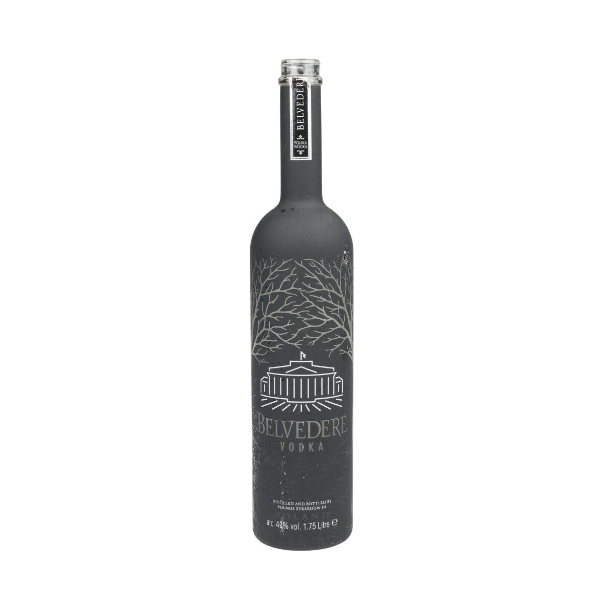Belvedere Vodka LEERE Flasche 1,75l schwarz matt LED Deko Spardose Basteln Bar