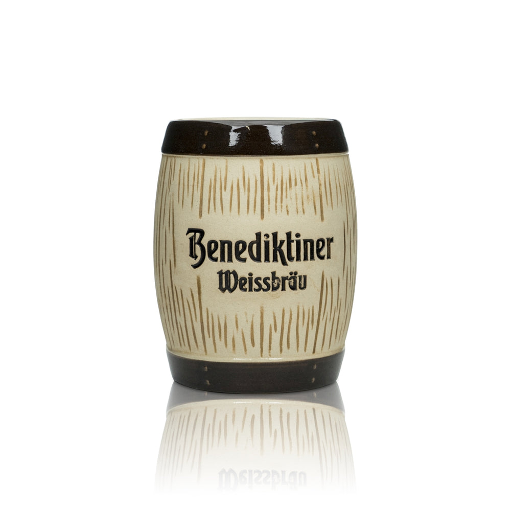 Benediktiner Bier Besteckkorb Keramik Halter Fass Glas Krug Ständer Kasten Bar