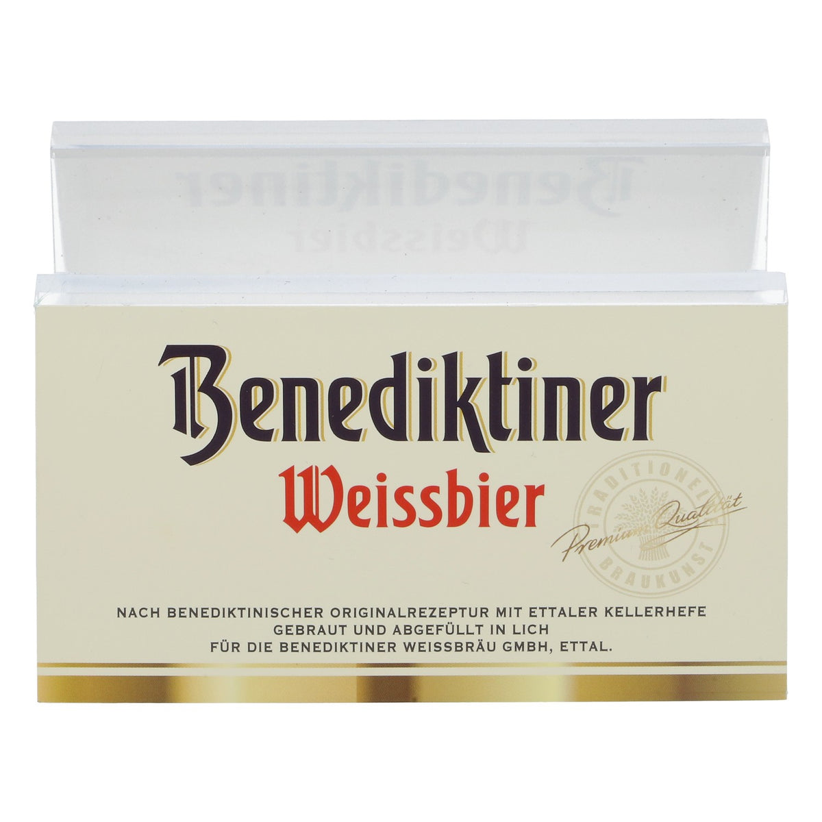 Benediktiner Bier Bierdeckelhalter für ca. 40 Bierdeckel Inhalt Tischaufsteller – Ansicht 2