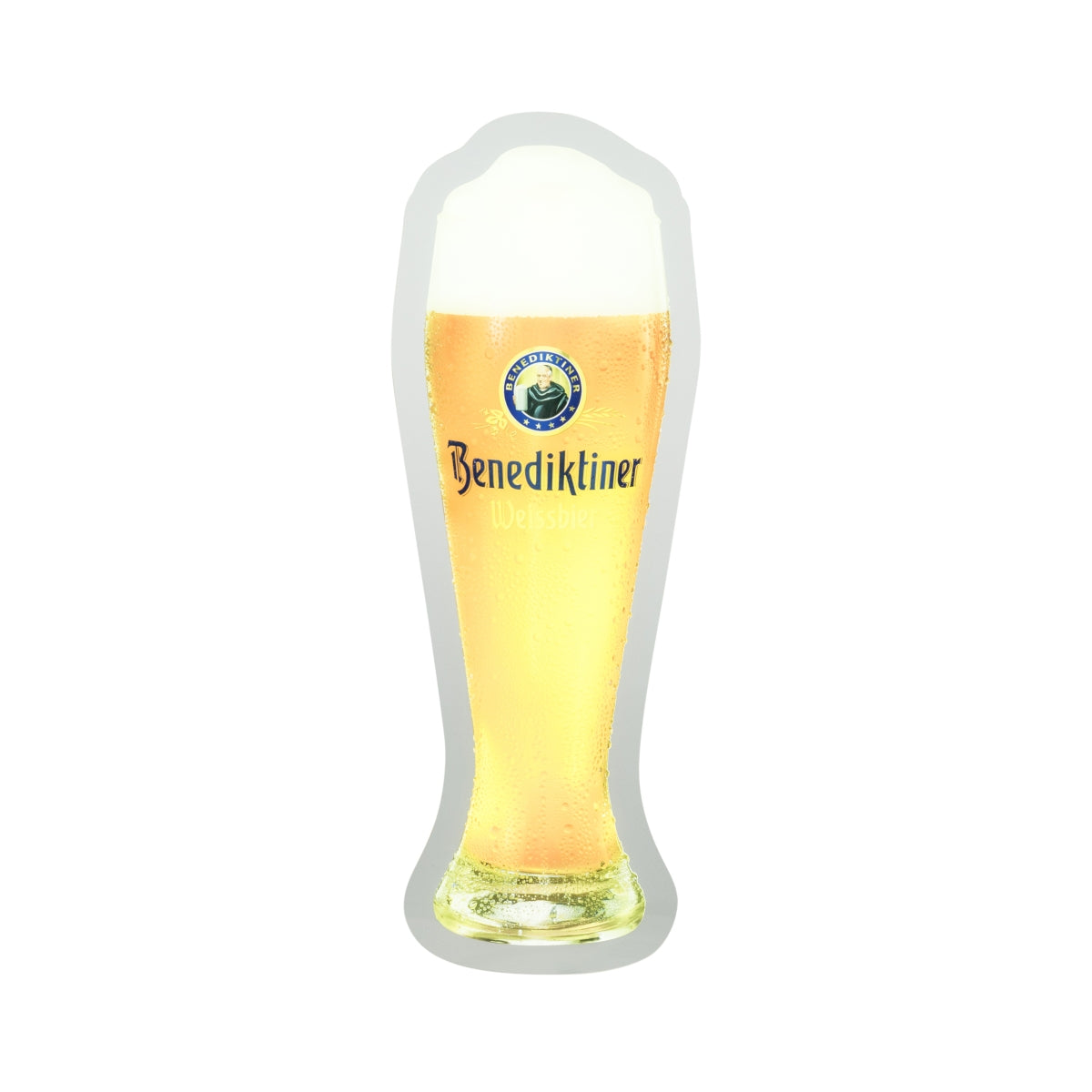 Benediktiner Bier Leuchtreklame Weißbier Glas LED Schild Wand Tafel Deko Licht