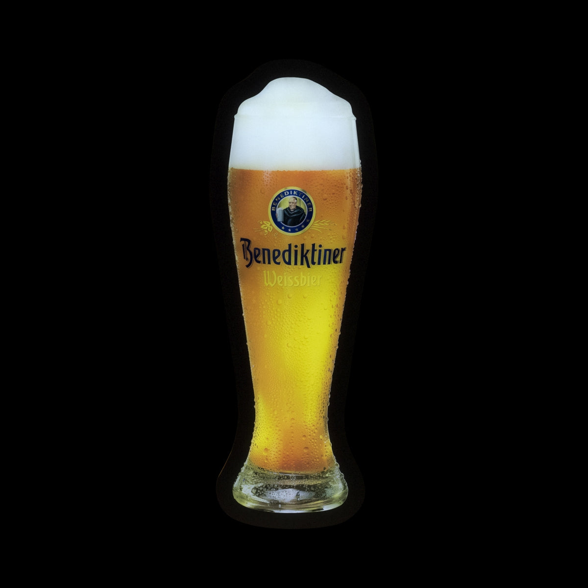 Benediktiner Bier Leuchtreklame Weißbier Glas LED Schild Wand Tafel Deko Licht – Ansicht 2