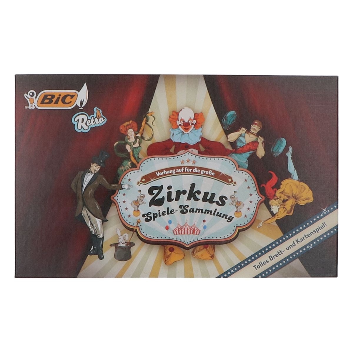 BIC Spielesammlung Zirkus Retro Gesellschaftsspiel Sammler Liebhaber Merch – Ansicht 2