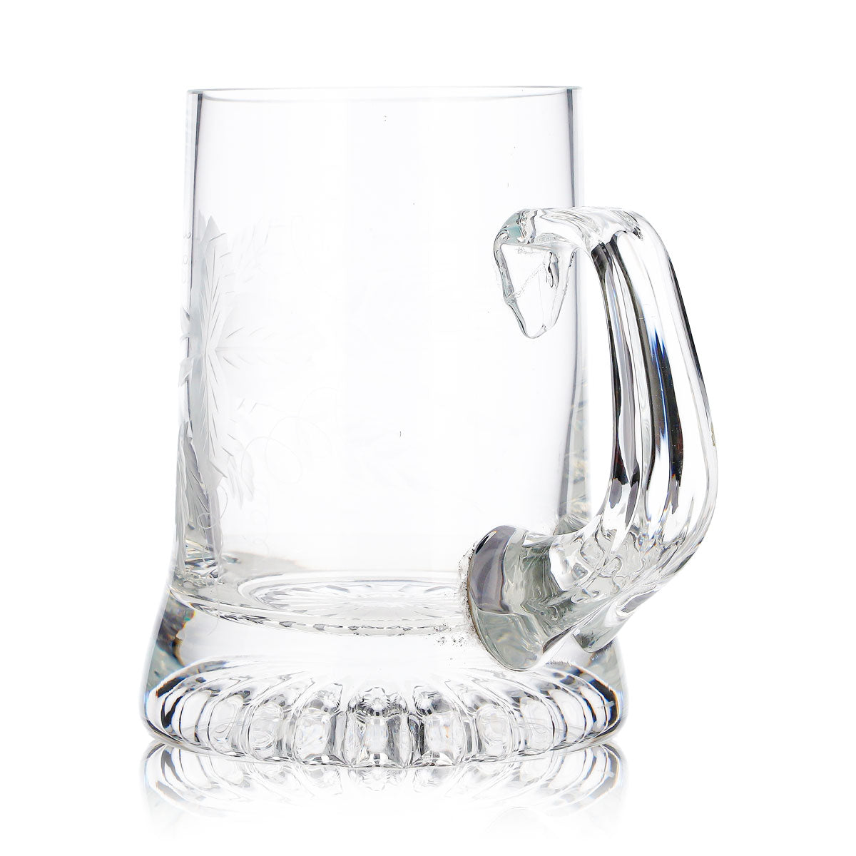Bier Glas Bierkrug Bierseidel Bierhumpen 0,44l Gravurlogo Relief Sternboden – Ansicht 5