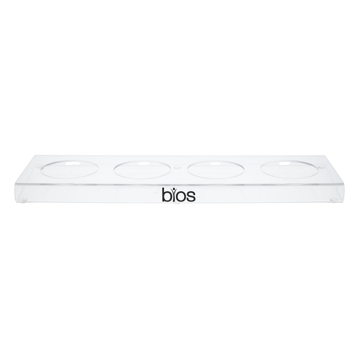Bios Wasser Tablett Flaschenhalter für 4 Flaschen Flaschenträger Transparent – Ansicht 2