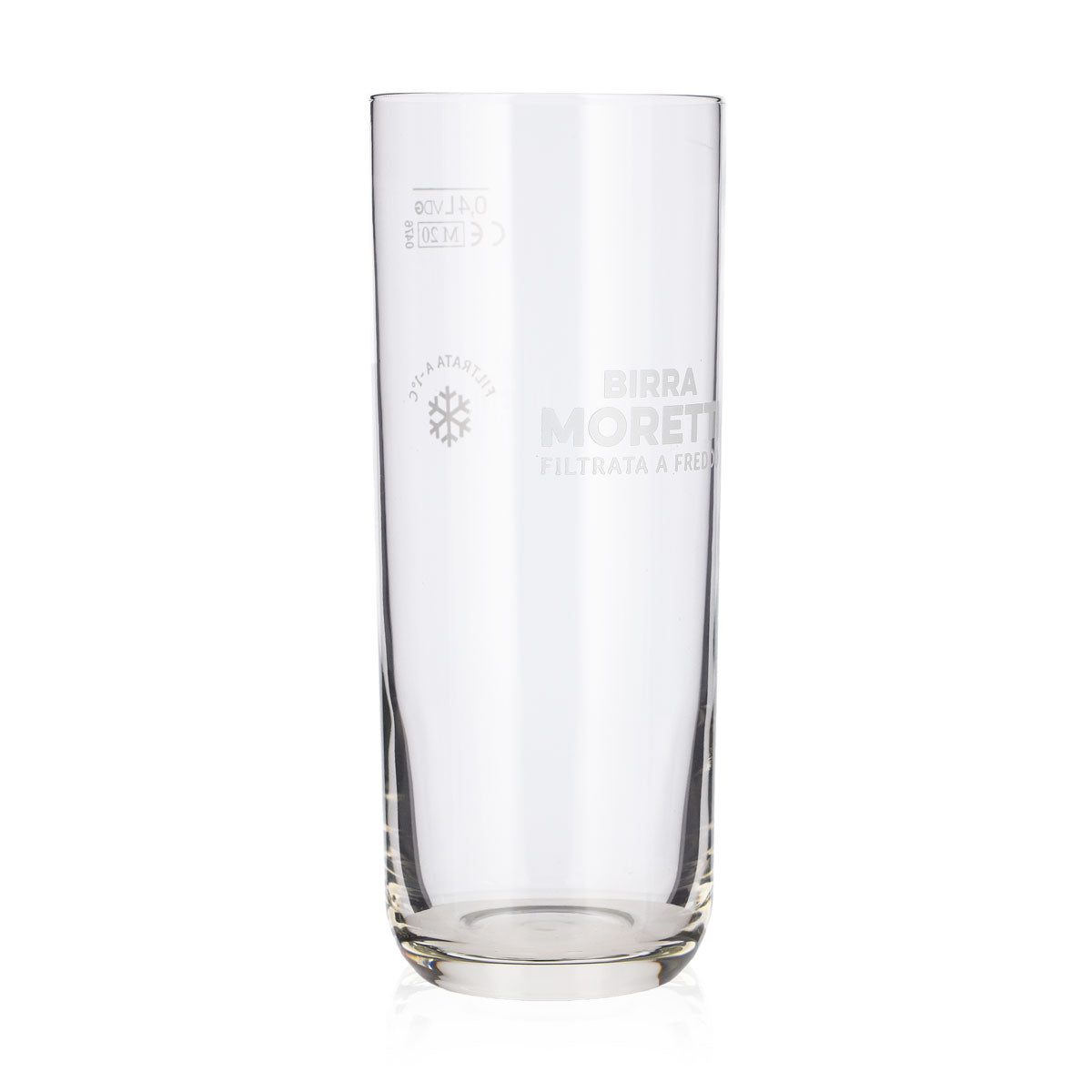 Birra Moretti Bier Glas 0,4l Becher Tumbler weißes Logo Bierglas Willibecher – Ansicht 2