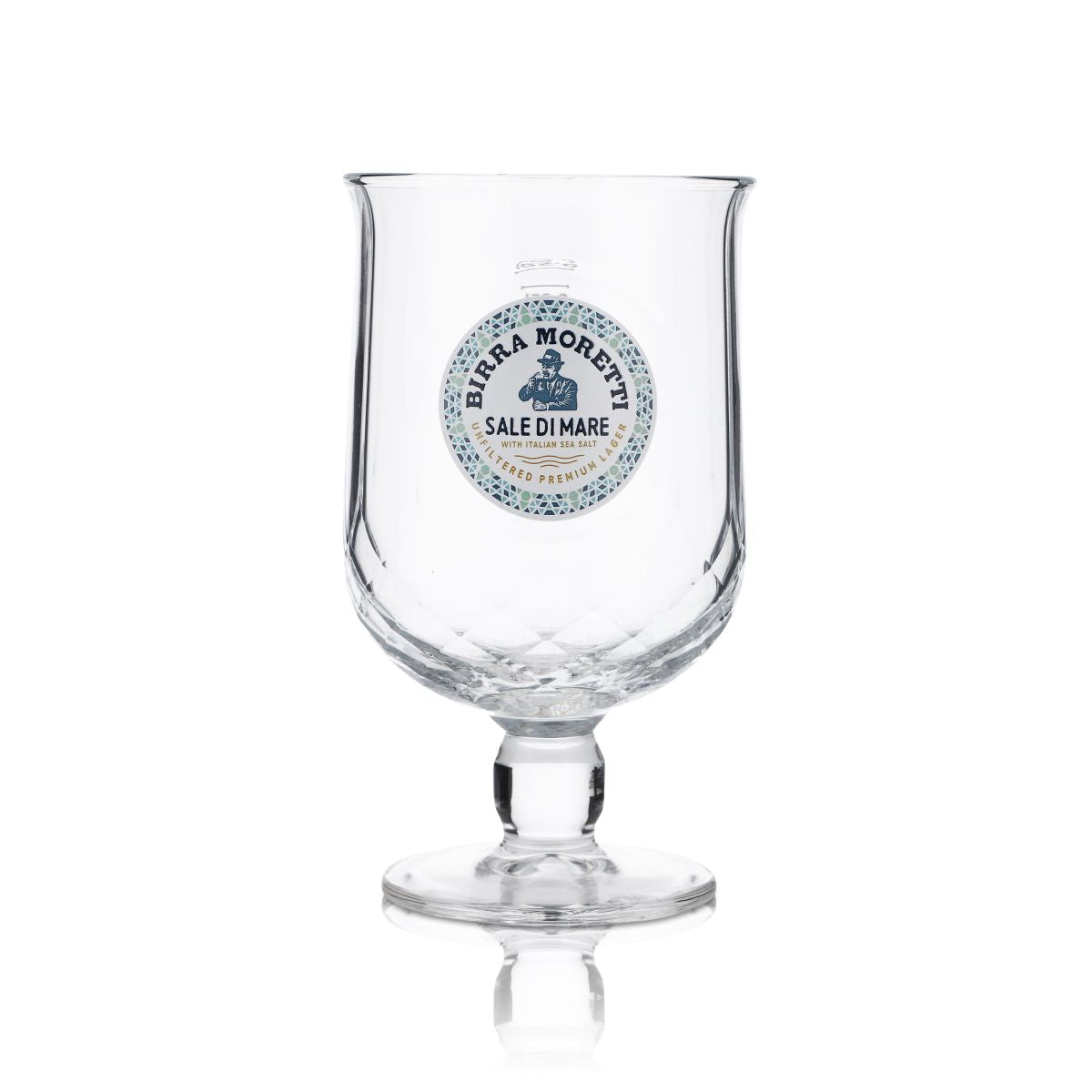 Birra Moretti Glas 0,25l Pokalglas Pilstulpe Sale di Mare Sonderedition Gläser – Ansicht 2