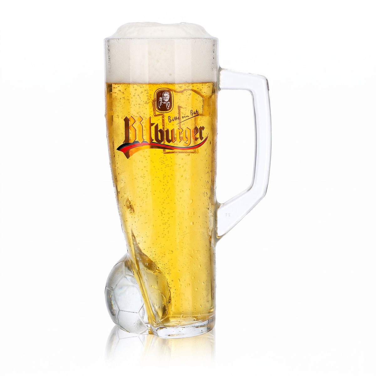 Bitburger Bier Glas 0,4l Krug DFB-Premium Alkoholfrei Trikotnummer 1