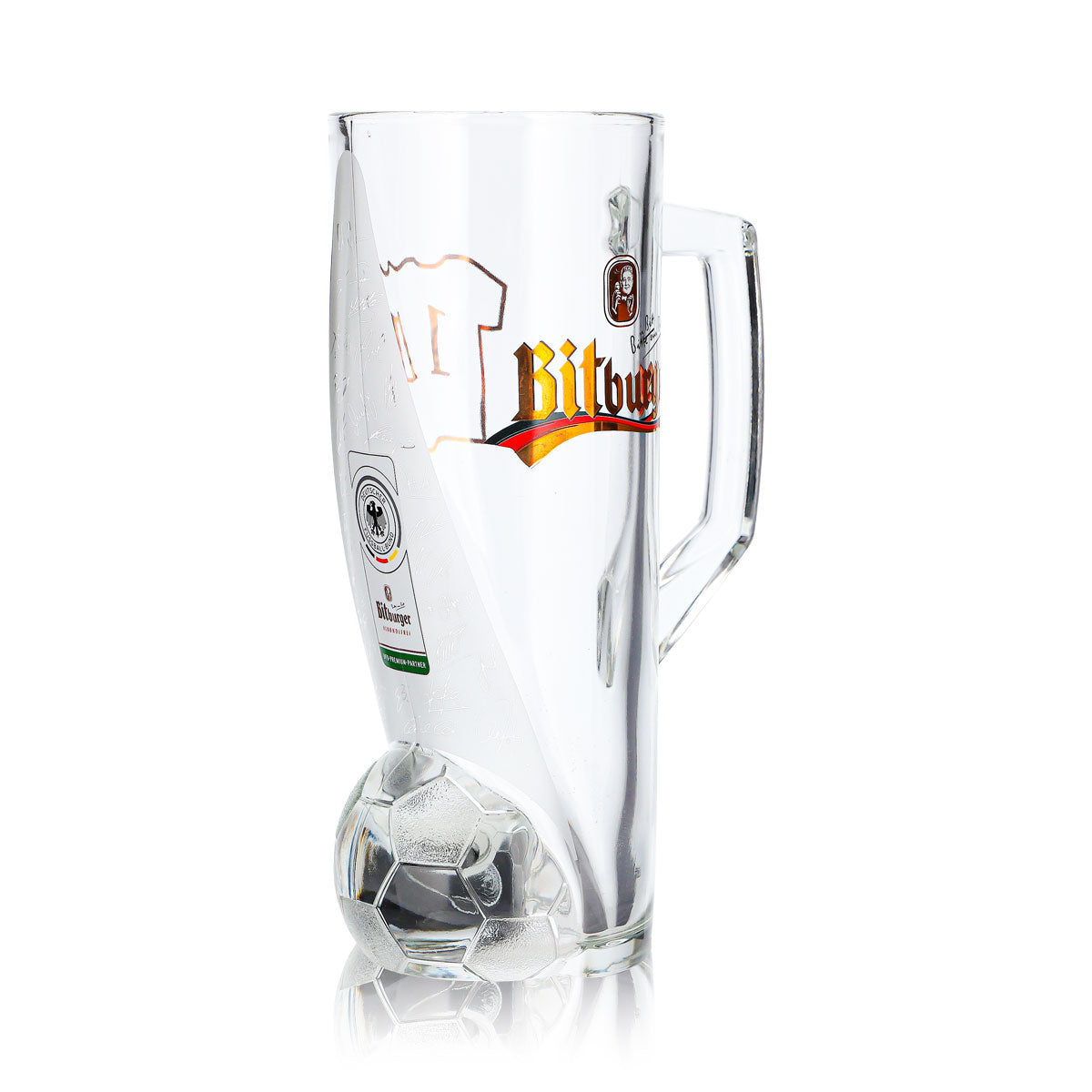 Bitburger Bier Glas 0,4l Krug DFB-Premium Alkoholfrei Trikotnummer 1 – Ansicht 3
