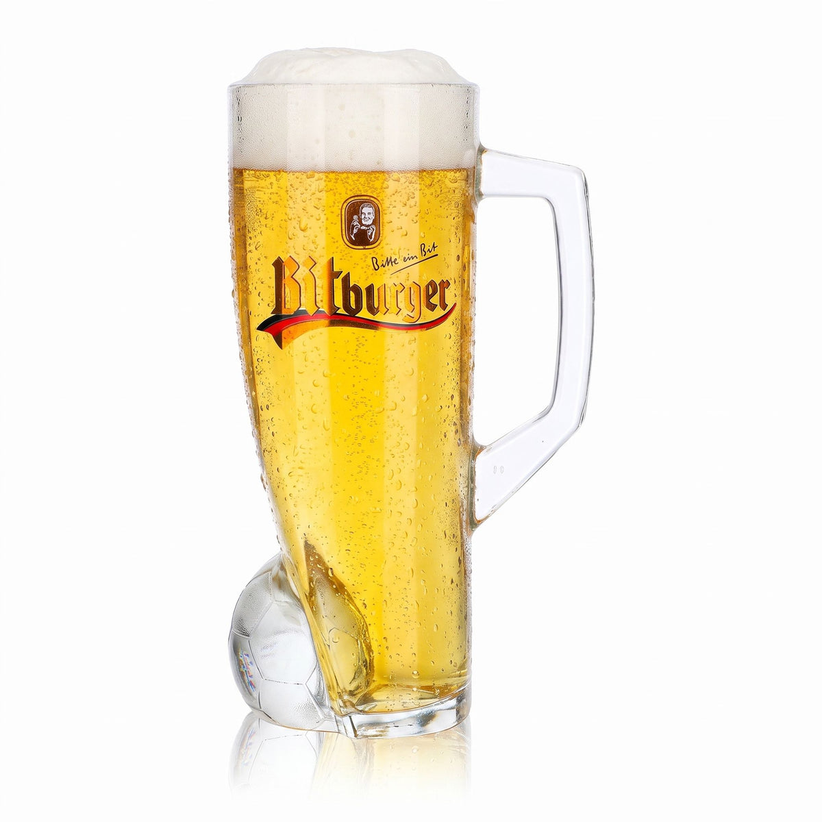 Bitburger Bier Glas 0,4l Krug DFB-Premium Alkoholfrei Trikotnummer 13
