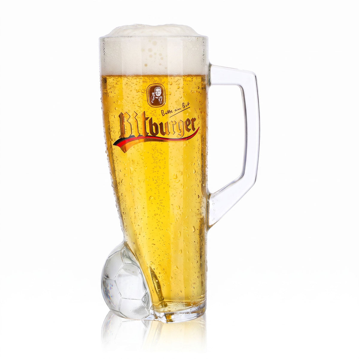 Bitburger Bier Glas 0,4l Krug DFB-Premium Alkoholfrei Trikotnummer 2
